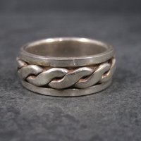 Vintage 90s Spinner Band Ring Sterling Size 7