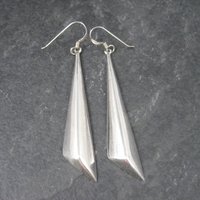 Long 90s Sterling Contemporary Modern Earrings