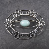 Vintage Mexican Sterling Filigree Brooch