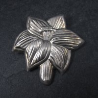 Vintage Mexican Sterling Lily Brooch Pendant Salvador Garcia Jaimez