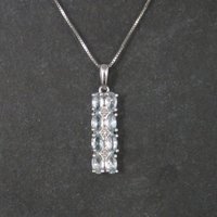 Estate Sterling Blue Topaz Pendant Necklace Ross Simons