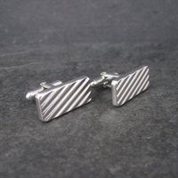 Classic Vintage Silver Swank Cufflinks