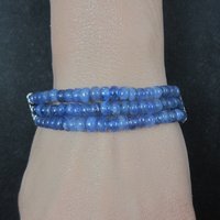 Sterling Tanzanite Bolo Bracelet 6-8"