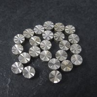 Destash Lot of 6mm Silver Plated Diamond Cut Disk Beads