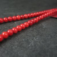 Red Bamboo Coral Beads 4mm Round Bead Gallery