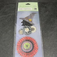 K & Company Halloween Scrapbook Stickers Brenda Walton Haunted Stitched Adornments