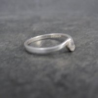 Dainty Wave Ring Vintage Italian Sterling Silver New Old Stock Size 6
