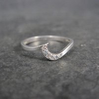 Dainty Wave Ring Vintage Italian Sterling Silver New Old Stock Size 6