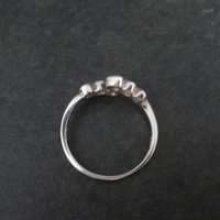 Dainty Sterling Silver Heart Ring Italian Silver Crossover New Old Stock