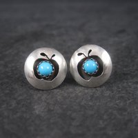 Southwestern Turquoise Apple Stud Earrings