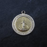 Vintage 14K Mary Sacred Heart Charm