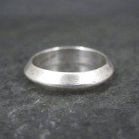 Vintage 4mm Sterling Tribal Band Ring Size 6