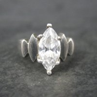 Sterling Marquise Cz Ring Size 7