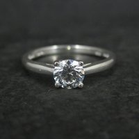 Sterling Cubic Zirconia Engagement Ring Size 10