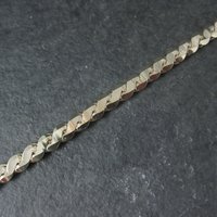 Vintage 4mm Gold Plated Chain Bracelet 7 Inches