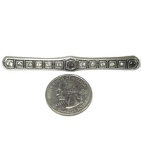 Vintage Crystal Sterling Bar Brooch Pin Henry Fishel