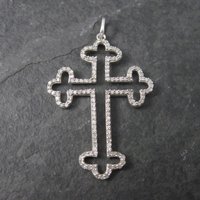 Dainty Sterling Diamond Cross Pendant
