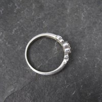 Dainty Sterling Cz Heart Ring Size 8 Italian Silver