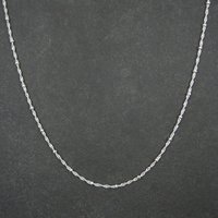Italian Sterling Singapore Bead Necklace Chain Available in 20 & 30 Inches Estate Jewelry