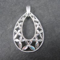 Vintage Diamond Cut Teardrop Pendant