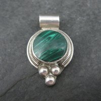 Mexican Sterling Malachite Pendant