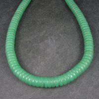 Antique African Green Glass Trade Bead Necklace