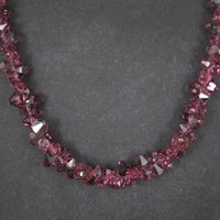 Purple Austrian Crystal Bead Necklace 17 Inches