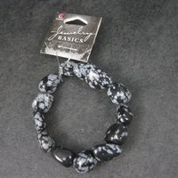 Snowflake Obsidian Nugget Bead Strand