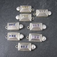 Destash Lot Sterling Gemstone Box Clasps