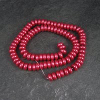 Pink Glass Pearl Rondelle Bead Strand 3x8mm 102 Beads