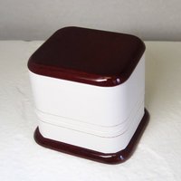 White and Cherry Wood Engagement Ring Box