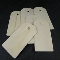 Unfinished Wooden Gift Tags 3.25 Inches by Crafters Closet