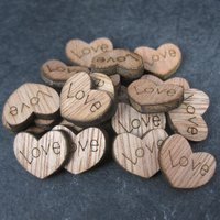 Wedding Table Confetti 100 Tiny Wooden Hearts