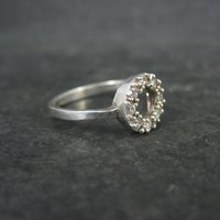 Italian Sterling Circle Ring size 5