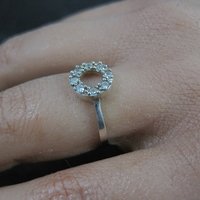 Italian Sterling Circle Ring size 5
