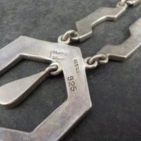 Vintage Mexican Silver Sodalite Inlay Necklace