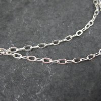 Green Cast Glass Necklace Sterling Silver 16-17 Inches
