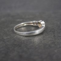 Dainty Sterling Cz Heart Ring Size 8 Italian Silver