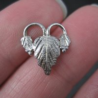 Estate Black Hills Silver Heart Leaf Tie Tack