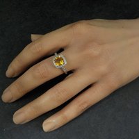 Estate Citrine Ring Sterling Silver Size 7