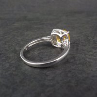 Estate Citrine Ring Sterling Silver Size 7