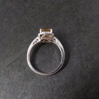 Estate Citrine Ring Sterling Silver Size 7