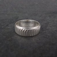 Textured 7mm Band Ring Size 7 Sterling Silver
