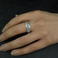 Textured 7mm Band Ring Size 7 Sterling Silver
