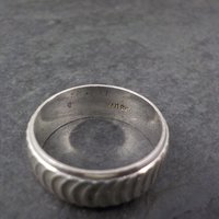 Textured 7mm Band Ring Size 7 Sterling Silver