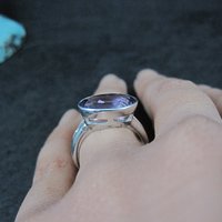 Vintage Amethyst Ring Size 6 Sterling Silver Estate Jewelry