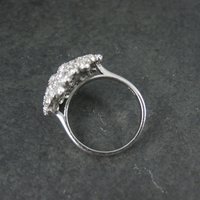 Sterling Silver Flower Ring Size 8 Estate Jewelry