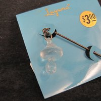 Vintage Glass Mushroom Stick Pin New Old Stock Laguna