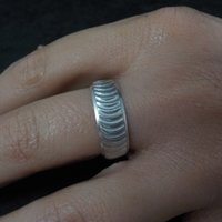 Textured 7mm Band Ring Size 7 Sterling Silver