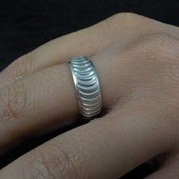 Textured 7mm Band Ring Size 7 Sterling Silver